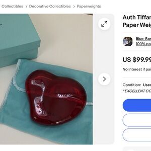 Tiffany & Co. Peretti Paperweight